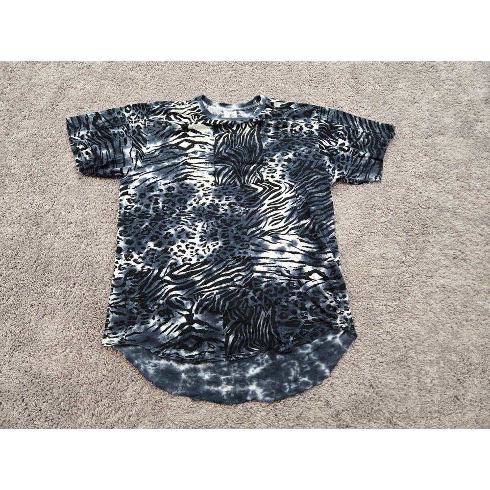 Akademiks T Shirt Mens Small Baggy Hip‎ Hop Allover Animal Print